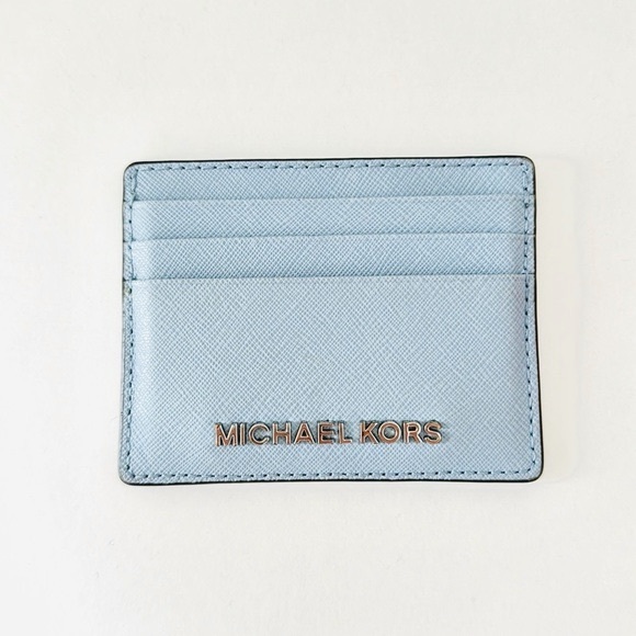 Baby Blue Tall Card Case Wallet Credit Card Case - Picture 2 of 3